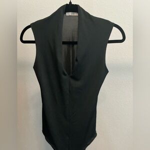 Zara Black Sleeveless bodysuit top